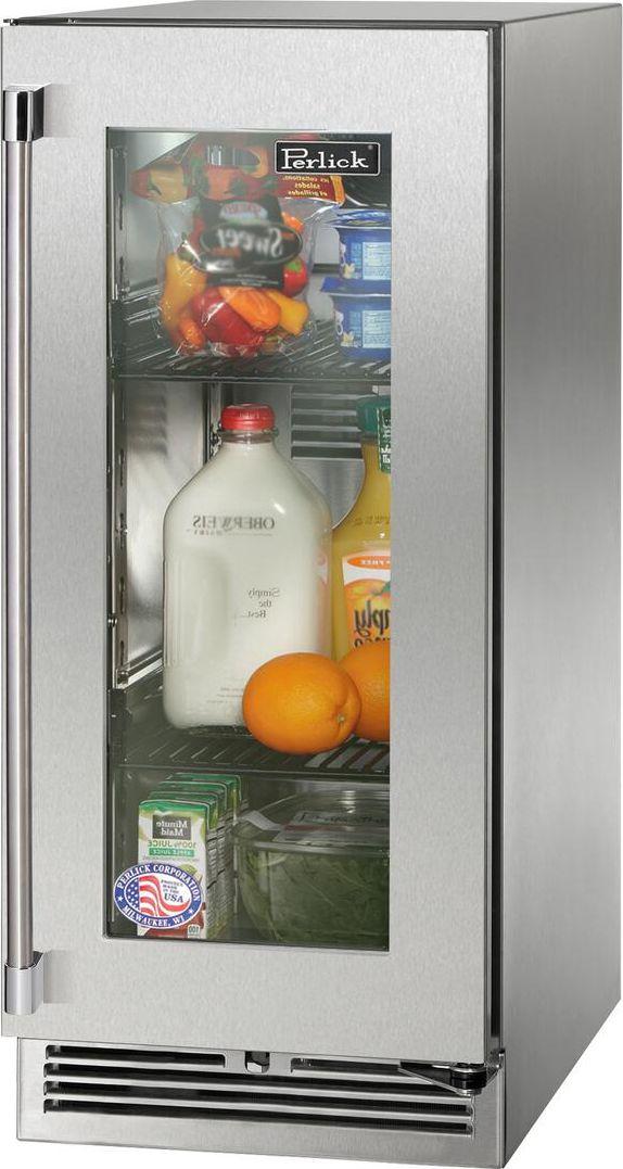 Perlick HP15RS43R Signature Series 15 Inch Counter Depth Compact Refrigerator, in Stainless Steel