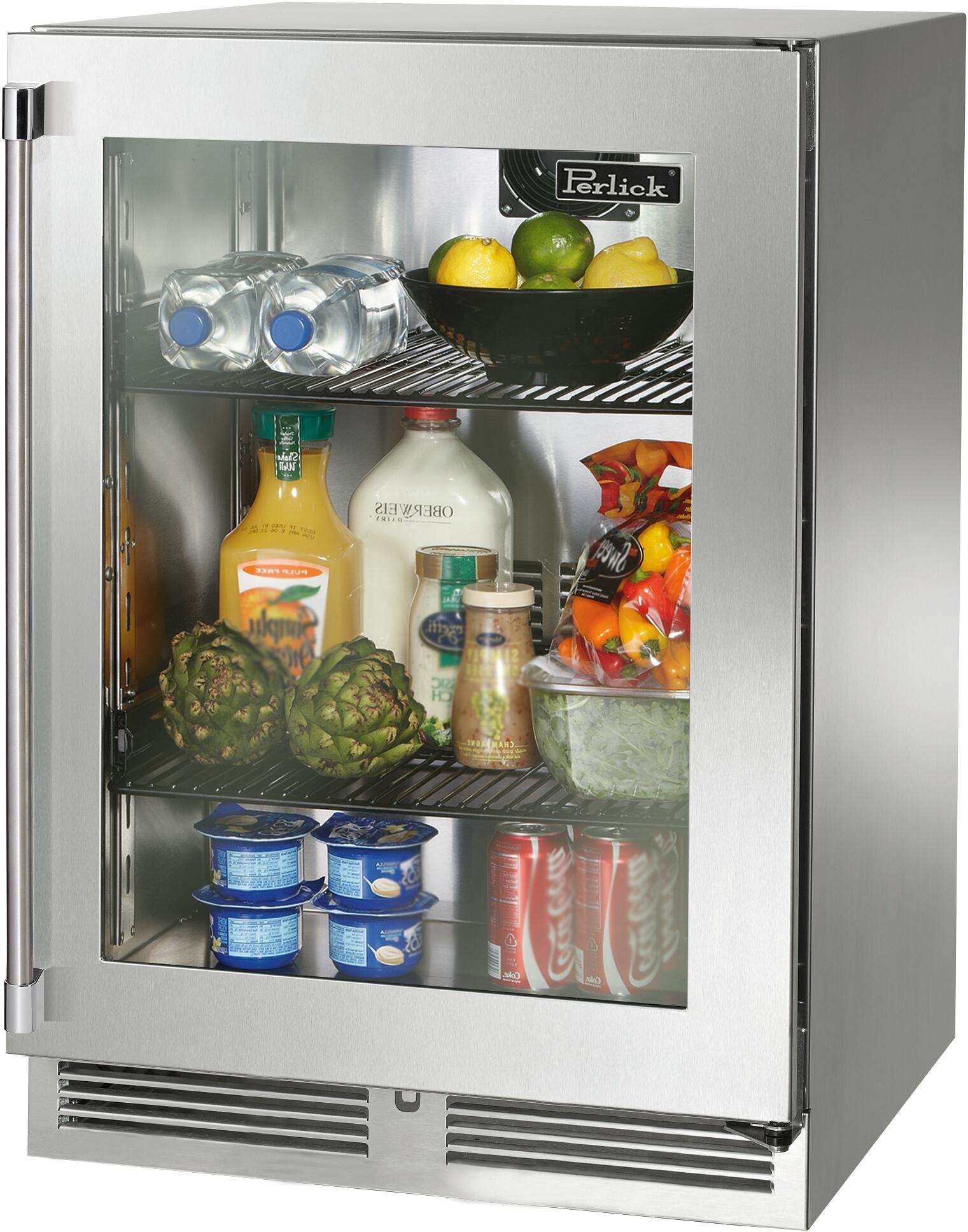 Perlick HP24RM43R  Signature Series 24 Inch Built-In Counter Depth Compact Refrigerator