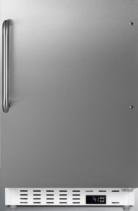 Summit ALR46WCSS 20 Inch Counter Depth Compact Refrigerator, in Stainless Steel with Towel Bar Handle