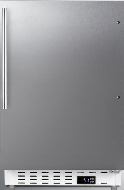 Summit ALR46WCSSHV 20 Inch Counter Depth Compact Refrigerator, in Stainless Steel with Pro Handle