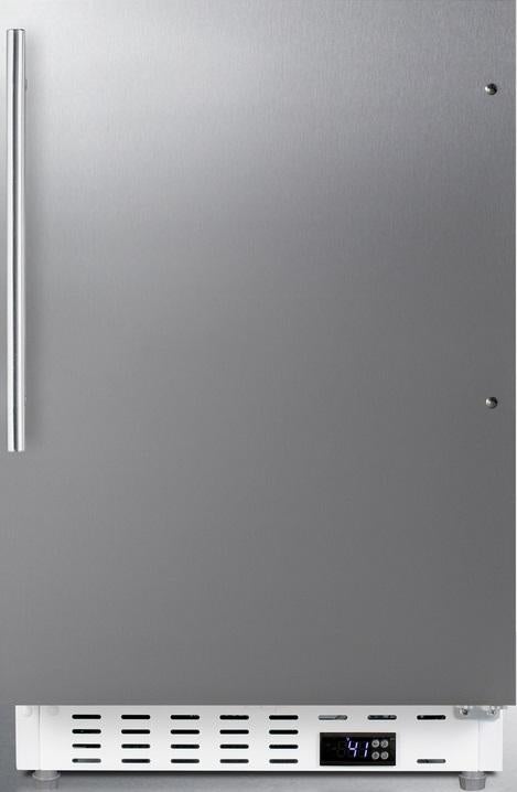 Summit ALR46WSSHV  20 Inch Counter Depth Compact Refrigerator, in Stainless Steel with Pro Handle