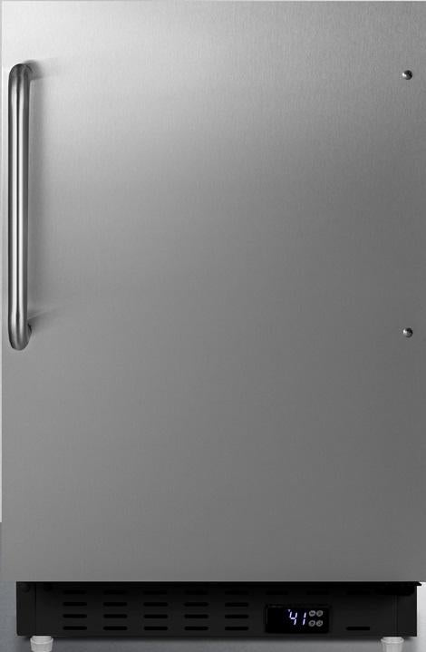 Summit ALR47BCSS  20 Inch Counter Depth Compact Refrigerator, in Stainless Steel with Towel Bar Handle