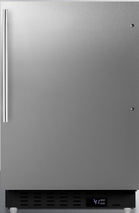 Summit ALR47BSSHV  20 Inch Counter Depth Compact Refrigerator, in Stainless Steel with Pro Handle