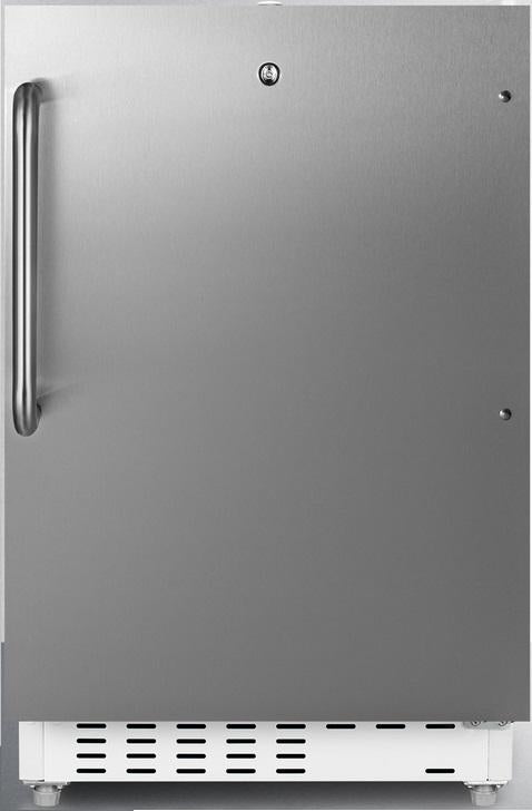 Summit ALRF48CSS 20 Inch Counter Depth Compact Refrigerator, in Stainless Steel with Towel Bar Handle