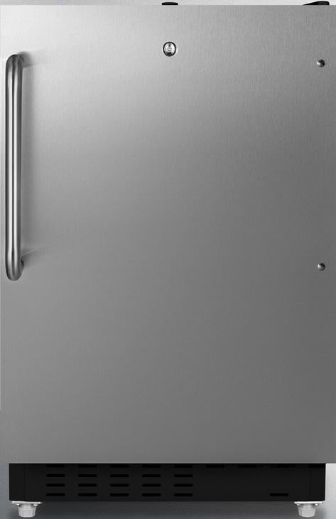 Summit ALRF49BSSTB 20 Inch Counter Depth Compact Refrigerator, in Stainless Steel with Towel Bar Handle