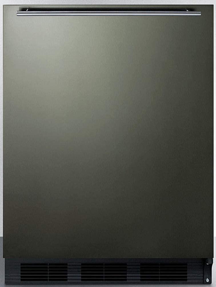 Summit CT663BKBIKSHHADA 24 Inch Counter Depth Compact Refrigerator, in Black Stainless Steel