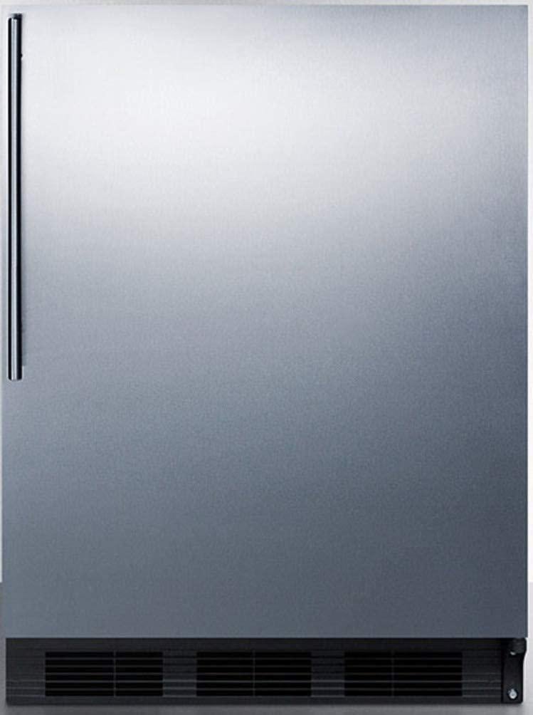 Summit CT663BKBISSHV  24 Inch Counter Depth Compact Refrigerator, in Stainless Steel