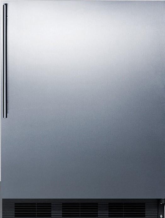 Summit CT663BKSSHV 24 Inch Counter Depth Compact Refrigerator, in Stainless Steel