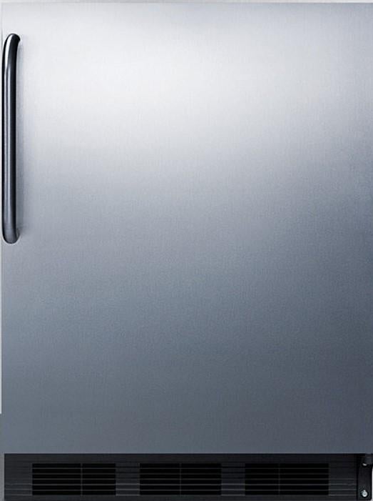 Summit CT663BKSSTB 24 Inch Counter Depth Compact Refrigerator, in Stainless Steel