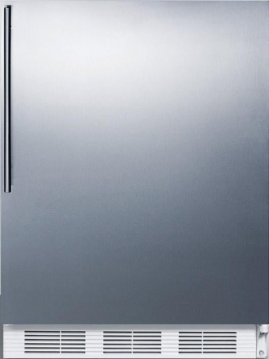 Summit FF61WBISSHV 24 Inch Counter Depth Compact Refrigerator, in Stainless Steel