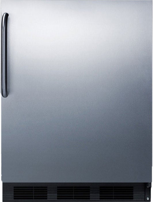 Summit FF63BKBISSTBADA  24 Inch Counter Depth Compact Refrigerator, in Stainless Steel
