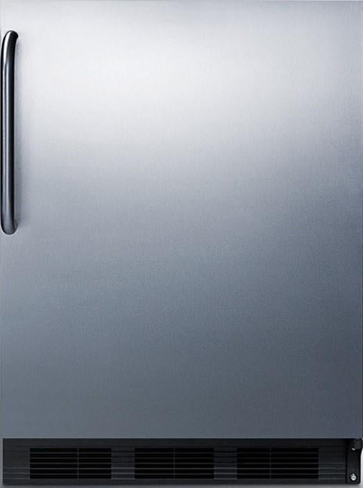 Summit FF63BKBIWP1  24 Inch Counter Depth Compact Refrigerator, in Walnut
