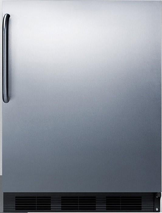 Summit FF63BKCSSADA  24 Inch Counter Depth Compact Refrigerator, in Stainless Steel