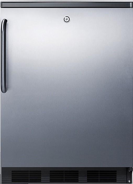 Summit FF7LBLKSSTB  24 Inch Compact Refrigerator