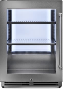 Thor TBR24ULH 24 Inch Freestanding/Built-In Undercounter Single Zone Beverage Center Stainless Steel