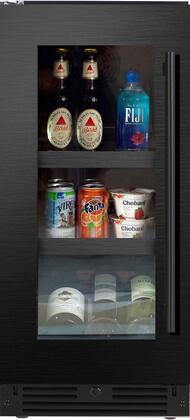 XO XOU15BCGBSL Beverage Center 15 inch: Black Stainless Glass, Left Black Stainless Steel