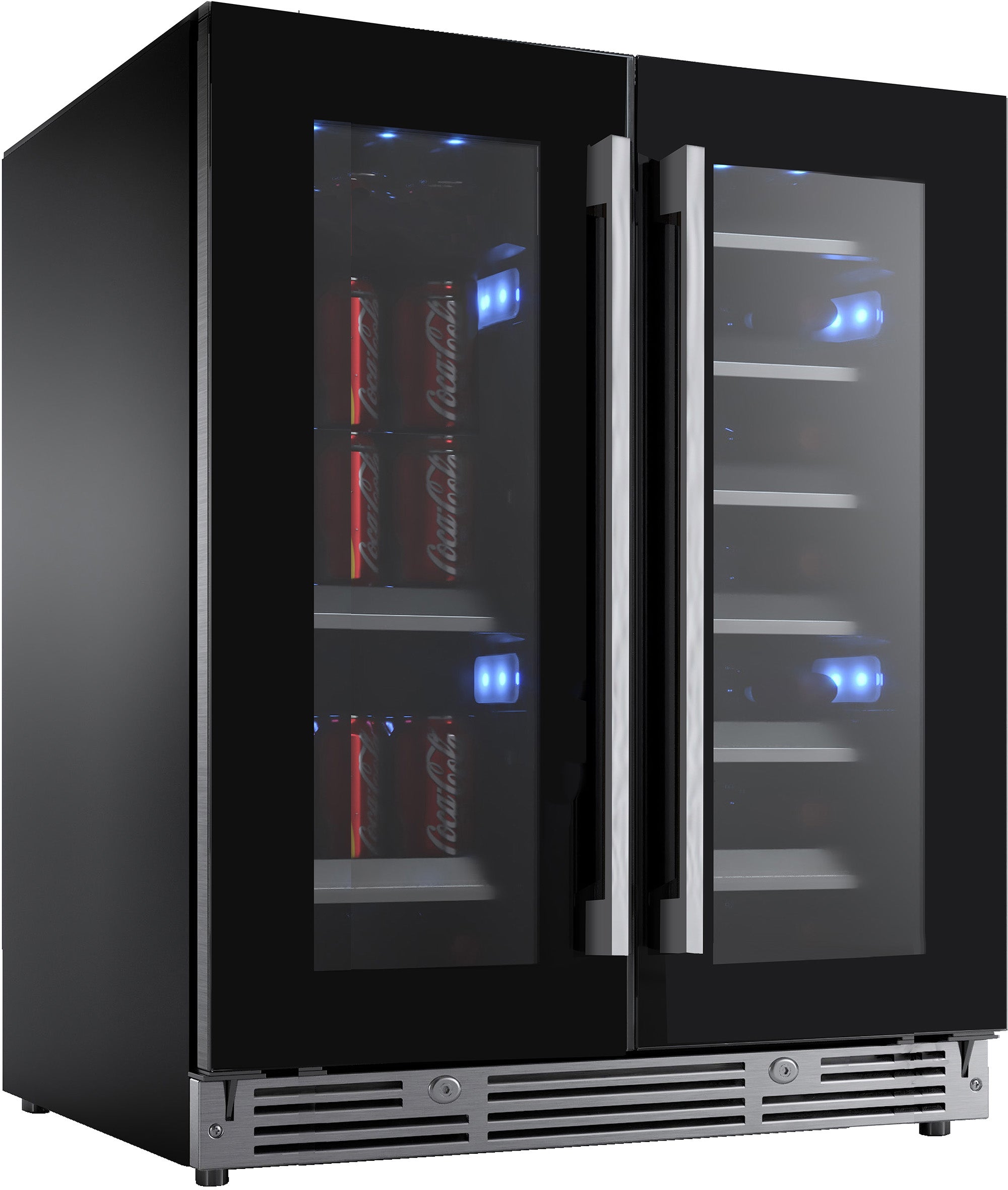 XO XOU30BWDDGB 30 Inch Combo Wine And Beverage Center : Black Black