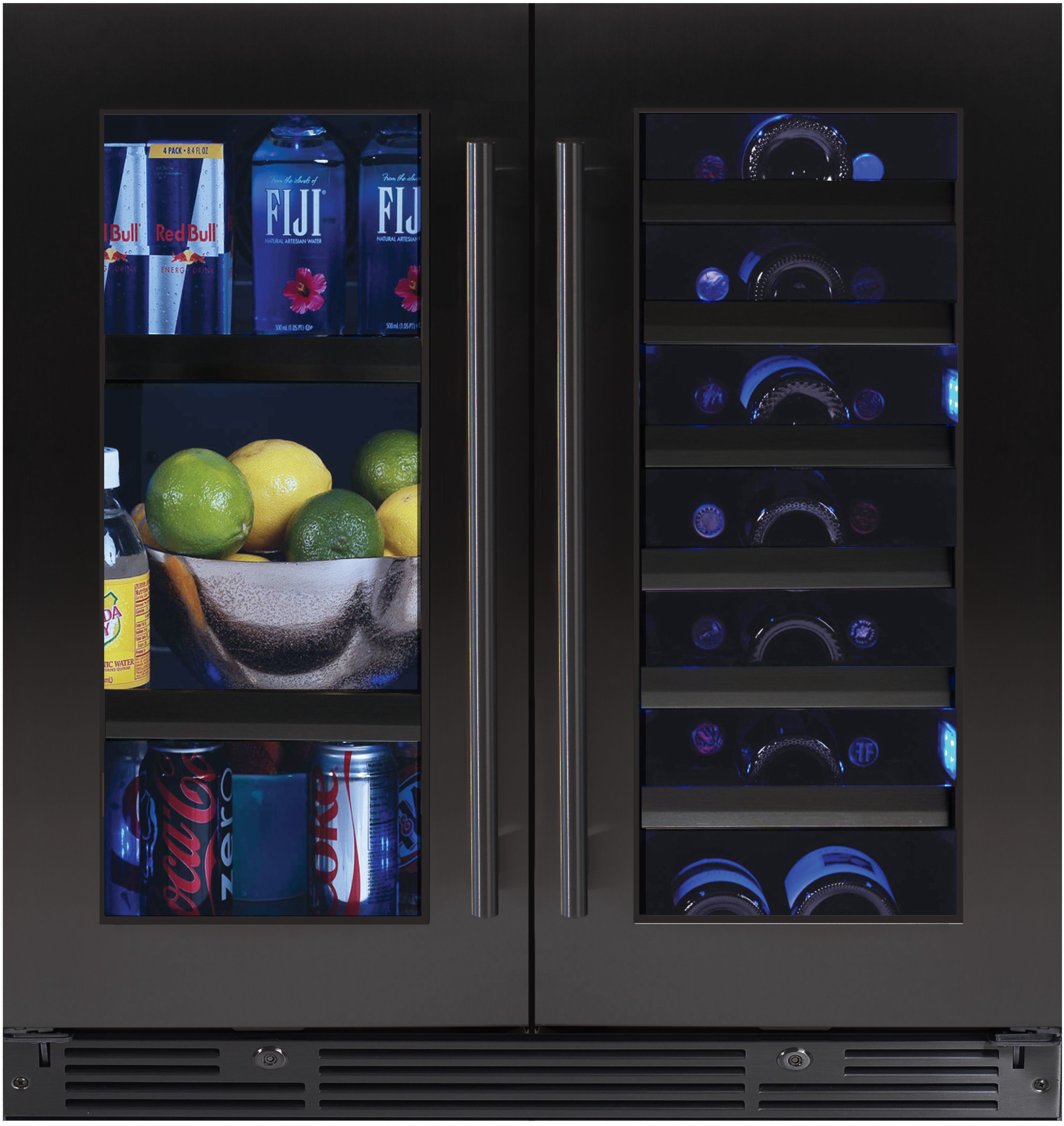 XO XOU30BWDDGBS 30 Inch Combo Wine And Beverage Center : Black Stainless