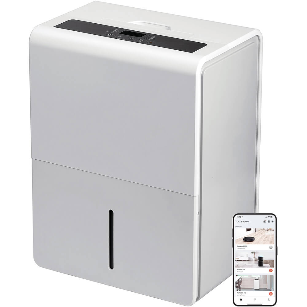 TCL 50 Pint Smart Dehumidifier with Pump Perfect for areas up to 4,500 sq. ft.