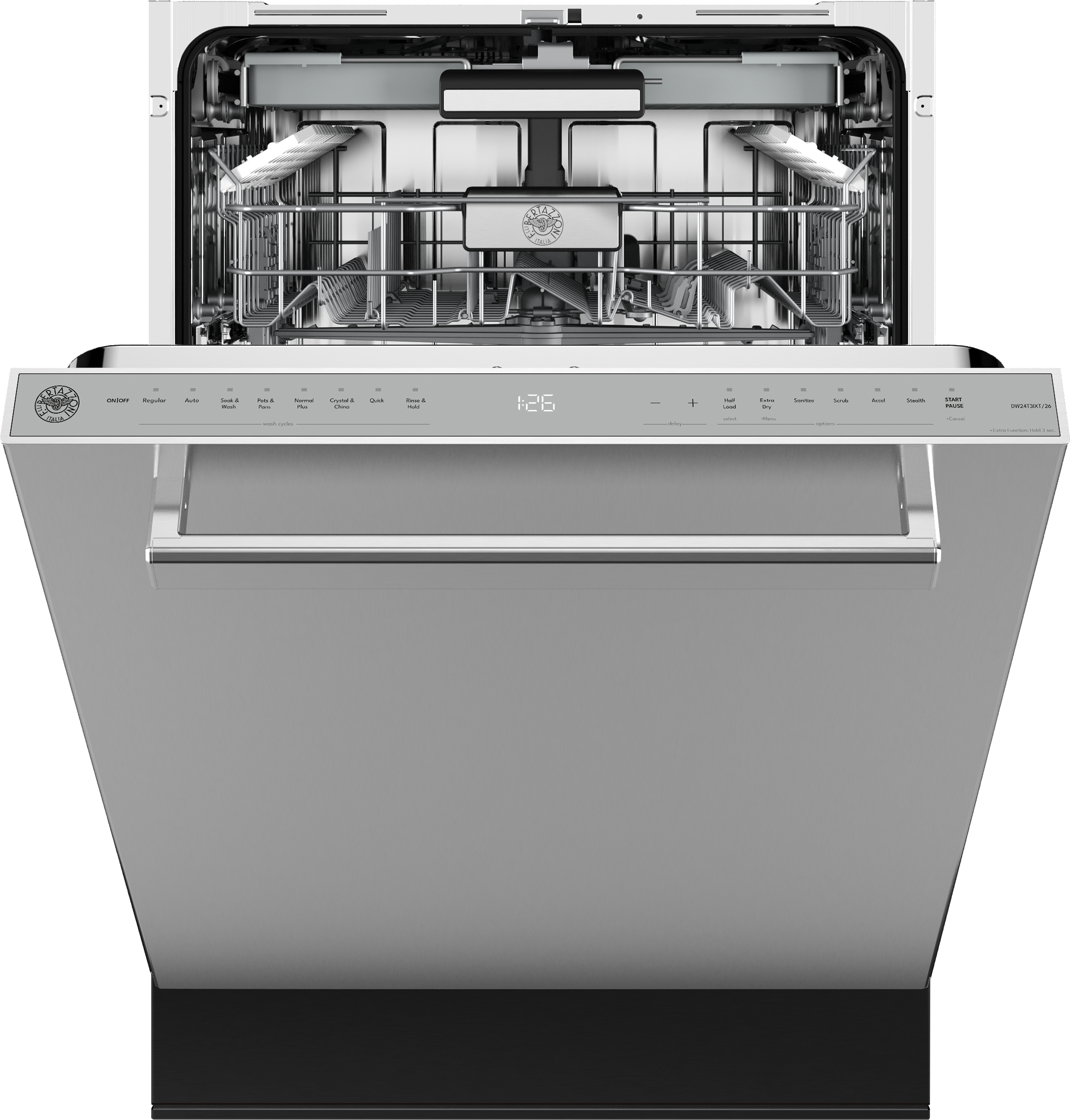 Bertazzoni 24 Inch Tall Tub Dishwasher With Full Touch User Interface: Stainless Steel