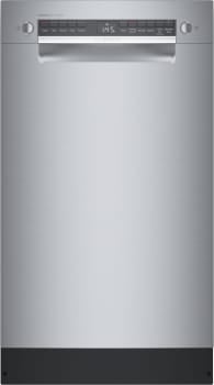 Bosch 18 Inch Full Console Recessed Handle Built-In Smart Dishwasher with 10 Place Settings, 3rd Rack, 46 dBA, 5 Programs, 5 Functions, InfoLight, Child Lock, RackMatic™, Delay Start, Home Connect™, AquaStop®, PrecisionWash®, PureDry®, ADA Compliant and ENERGY STAR®: Stainless Steel