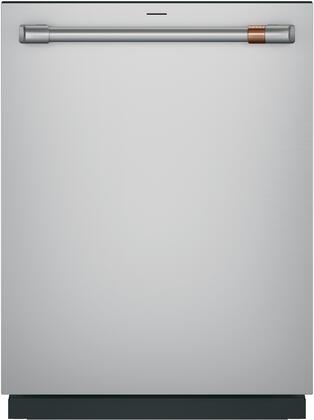 Cafe 24 Inch Fully Integrated Built-In Smart Dishwasher with 16 Place Setting Capacity, 6 Wash Cycles, 44 dBA Noise Level, and Ultra Wash: Fingerprint Resistant Stainless Steel with Brushed Stainless Handles