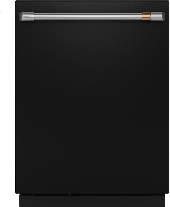 Cafe 24 Inch CustomFit Energy Star Stainless Interior Smart Dishwasher with Ultra Wash Top Rack and Dual Convection Ultra Dry, LED Lights, 39 dBA: Matte Black