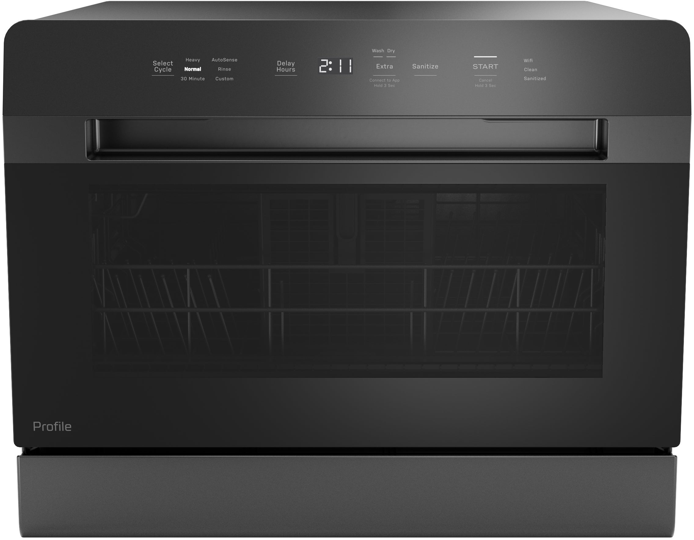 GE PZF560HGWBB 22 Inch Compact Smart Dishwasher Black