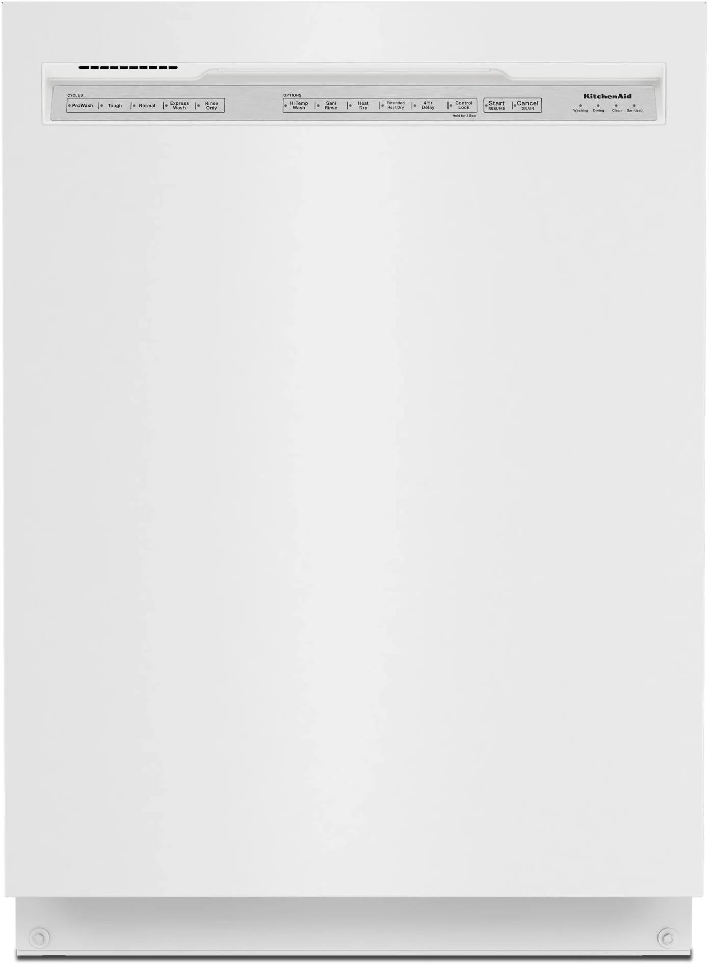 KitchenAid KDFE204KWH 24 Inch White Built-In Full Console Dishwasher