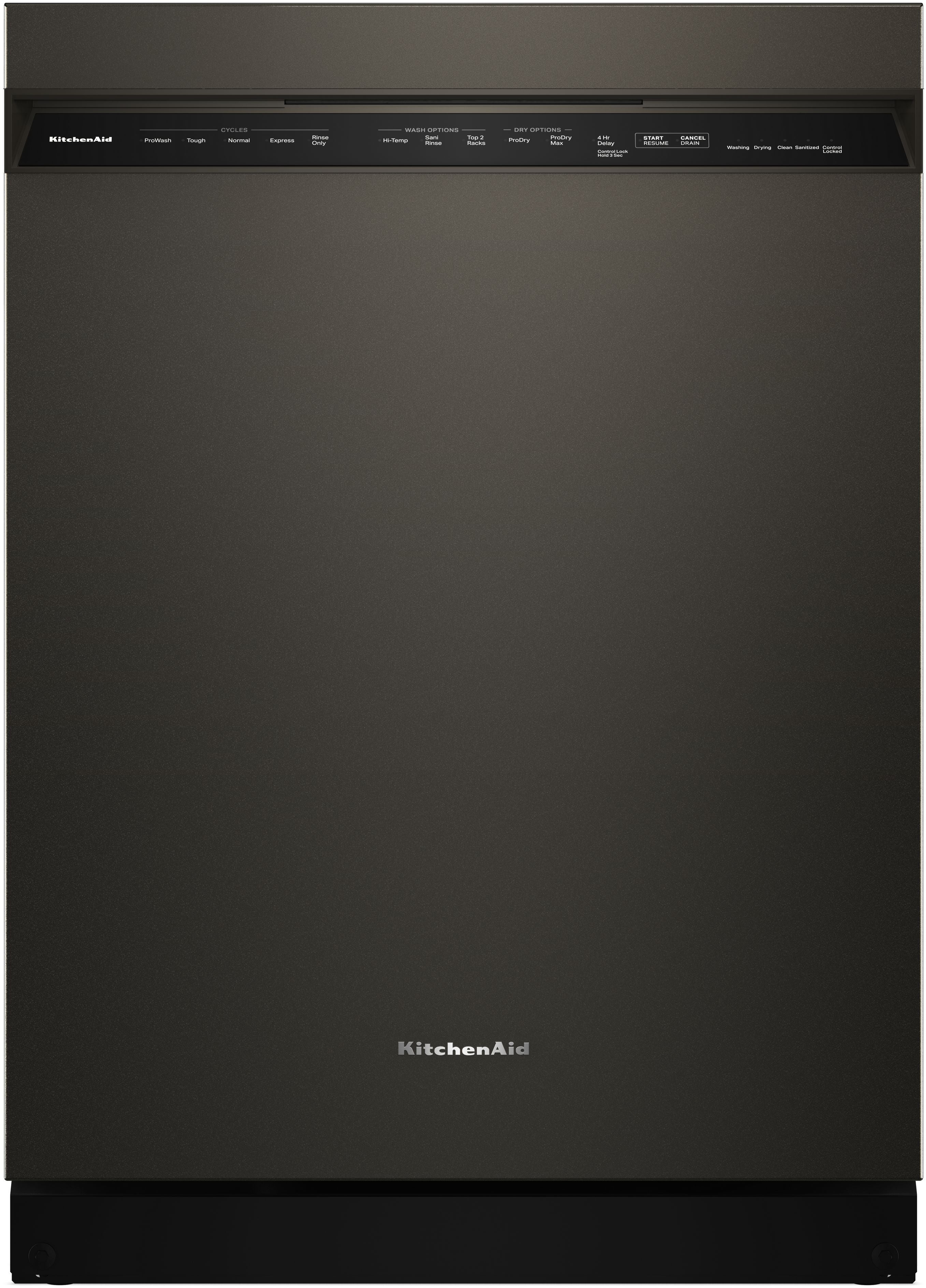 KitchenAid 24 Inch Built-In Dishwasher With Third Level Utensil Rack, 40+ Wash Jets, 41 dB And Front Controls: Black Ore