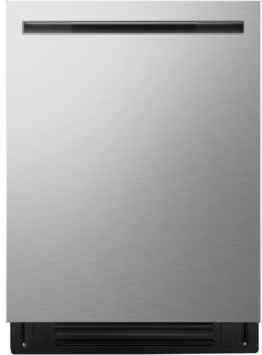 LG 24 Inch Built-In Dishwasher With FlushFit, 1HR Cycle, Top Control, Pocket Handle, 42 dB, Smart Wi-Fi With Remote Start, QuadWash Pro, Dynamic Heat Dry with AutoVent Dry, True Steam, Adjustable 3rd Rack, Middle with Glide Rails, Wheel Bearing in lower rack, LED Tub Light, Floor Status Indicator Light: Stainless Steel
