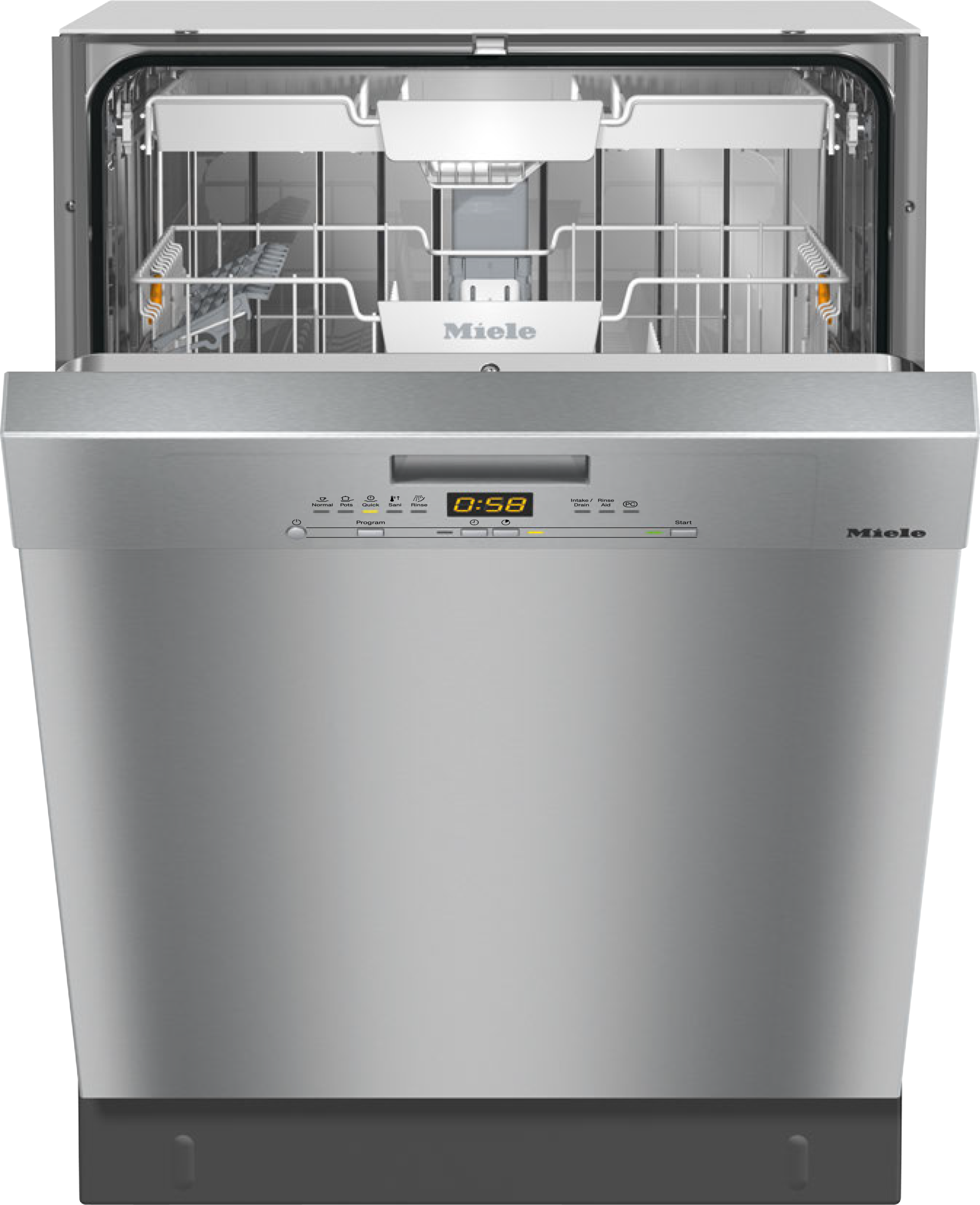 Miele G5008SCU G5000 Series 24 Inch Clean Touch Steel Built-In Full Console Dishwasher