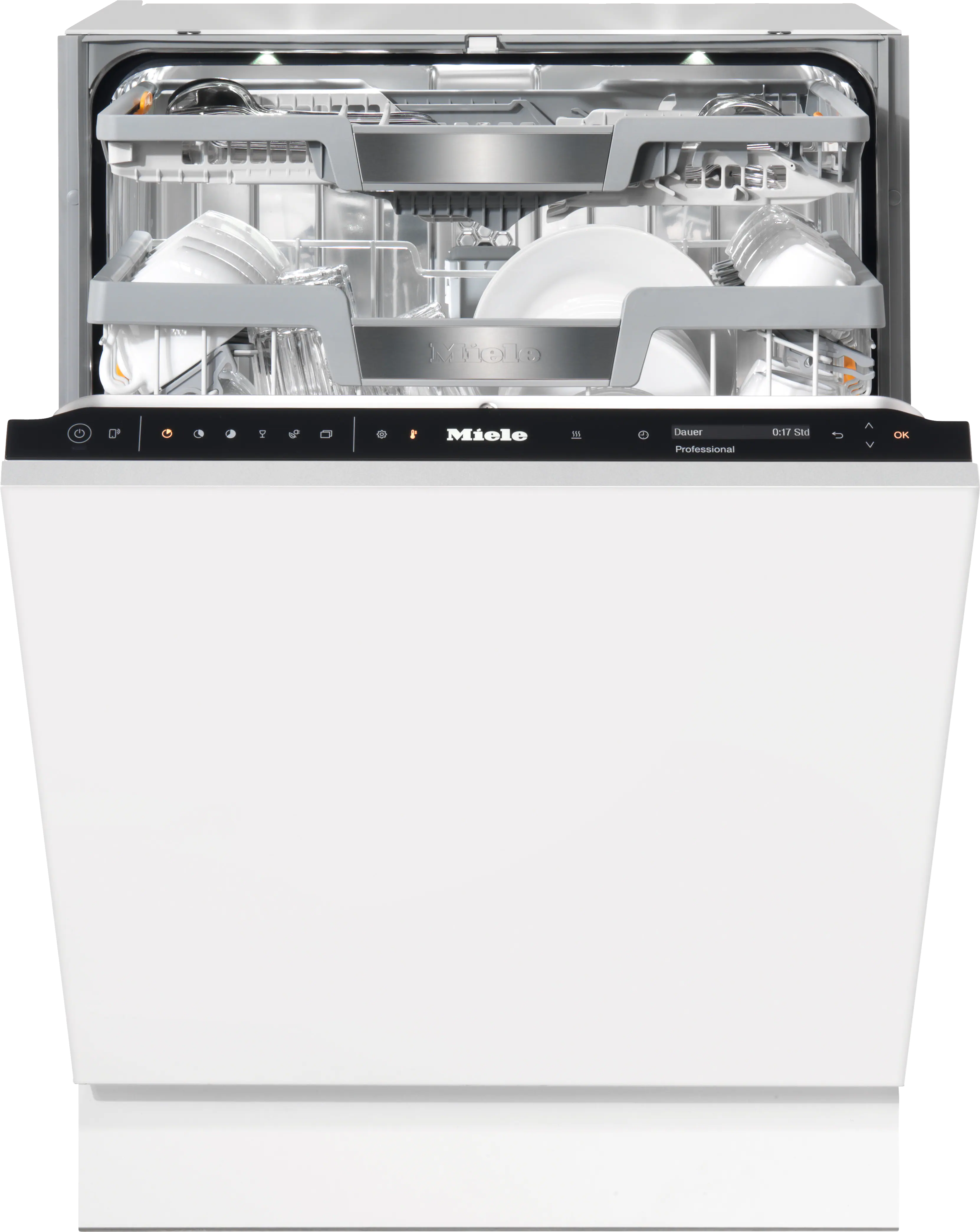 Miele24 Inch Semi-Integrated Built-In Smart Dishwasher with 13 Place Setting Capacity, 5 Wash Cycles, 46 dBA Sound Level, and UL Listed: Fully Integrated