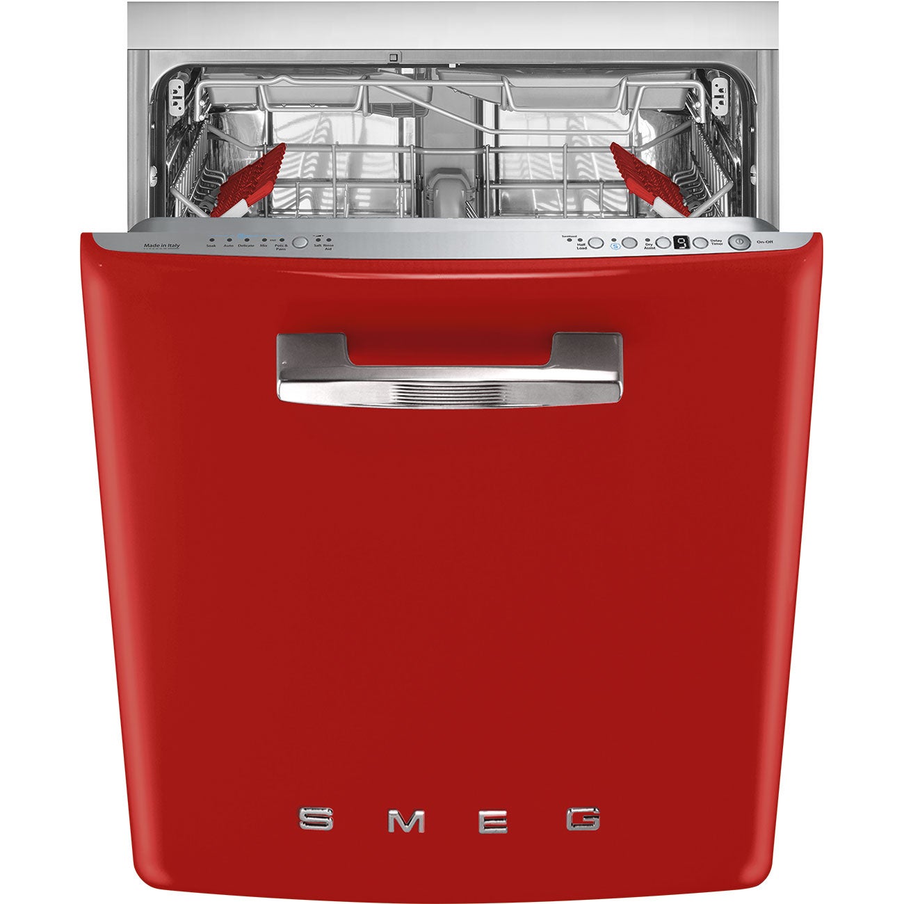 Smeg STU2FABRD2 50s Retro Style Series 24 Inch Red Built-In Fully Integrated Dishwasher