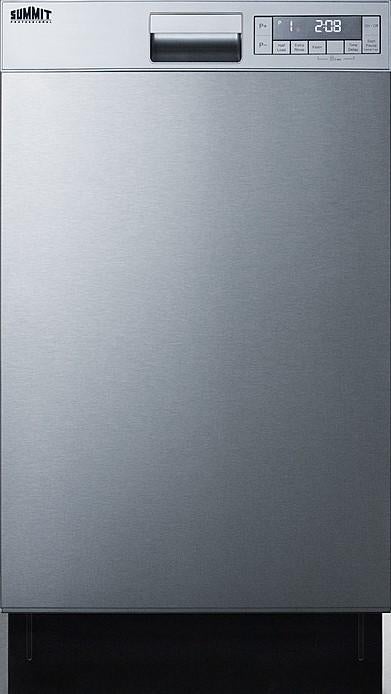 Summit DW18SS4 18 Inch Stainless Steel Built In Full Console Dishwasher