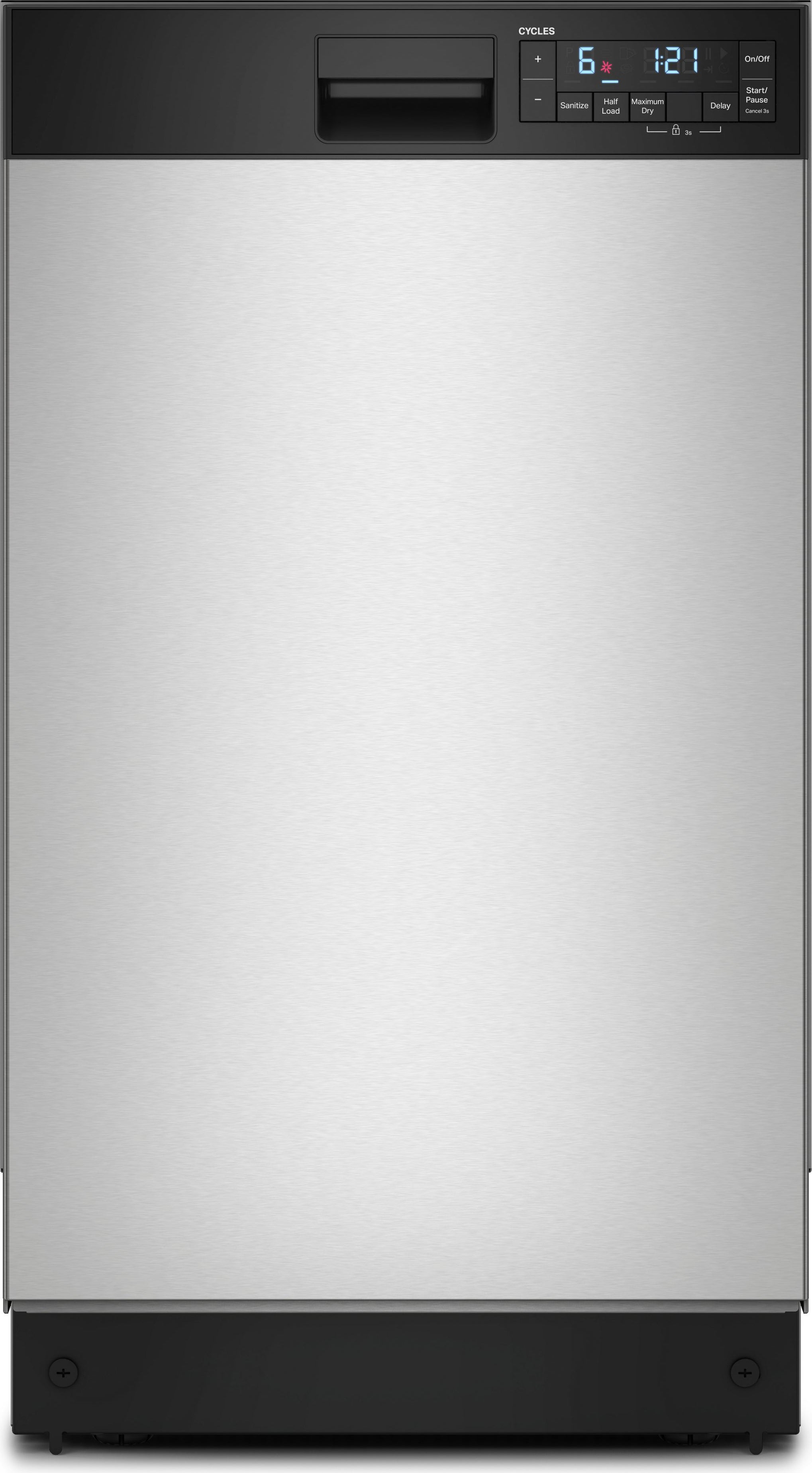 Whirlpool 18 Inch Built-In Diswasher With Stainless Steel Tub, Half Load Cycle, Triple Spray Arms And Front Controls: Stainless Steel