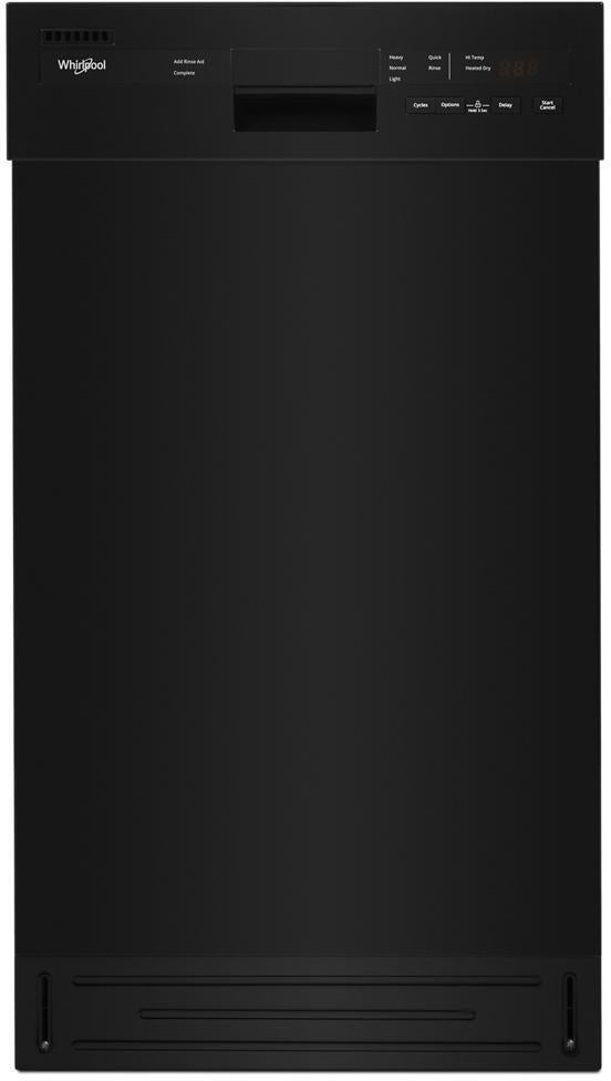 Whirlpool WDPS5118PB 18 Inch Compact Dishwasher Black