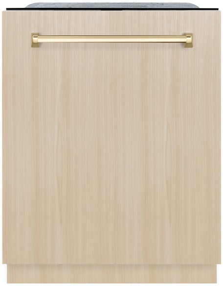 Z Line Autograph Edition 24 Inch 3rd Rack Top Touch Control Tall Tub Dishwasher: Panel Ready With Polished Gold Handle