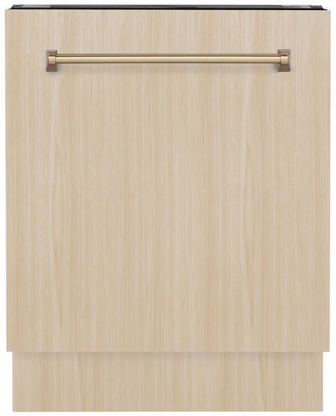 Z Line Autograph Edition 24" 3rd Rack Top Control Tall Tub Dishwasher: Panel Ready With Champagne Bronze Handle