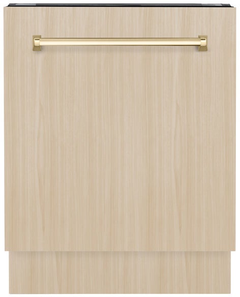 Z Line Autograph Edition 24" 3rd Rack Top Control Tall Tub Dishwasher: Panel Ready With Polished Gold Handle