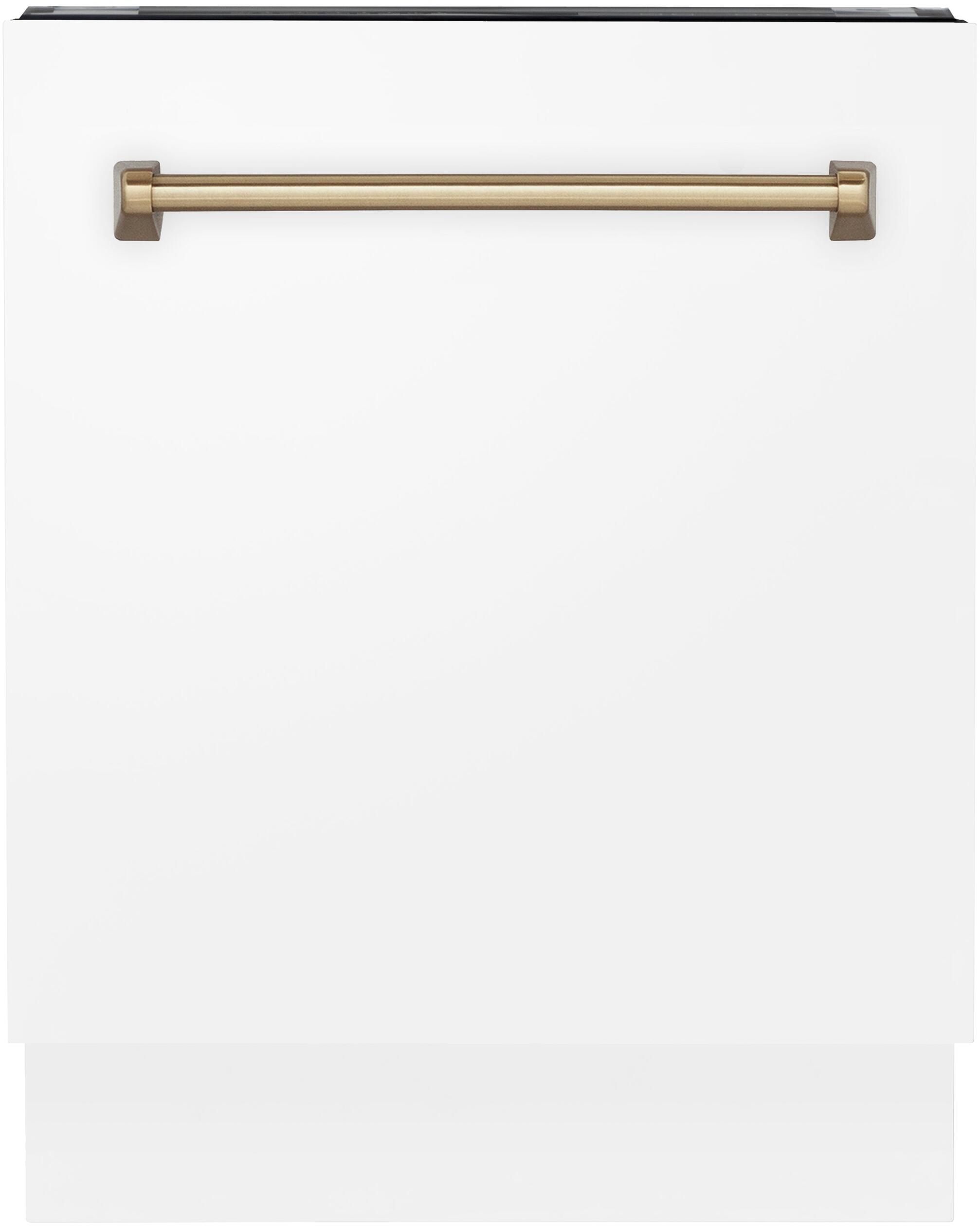 Z Line ZLINE DWVZWM24CB Autograph Edition Series 24 Inch White Matte Built-In Fully In