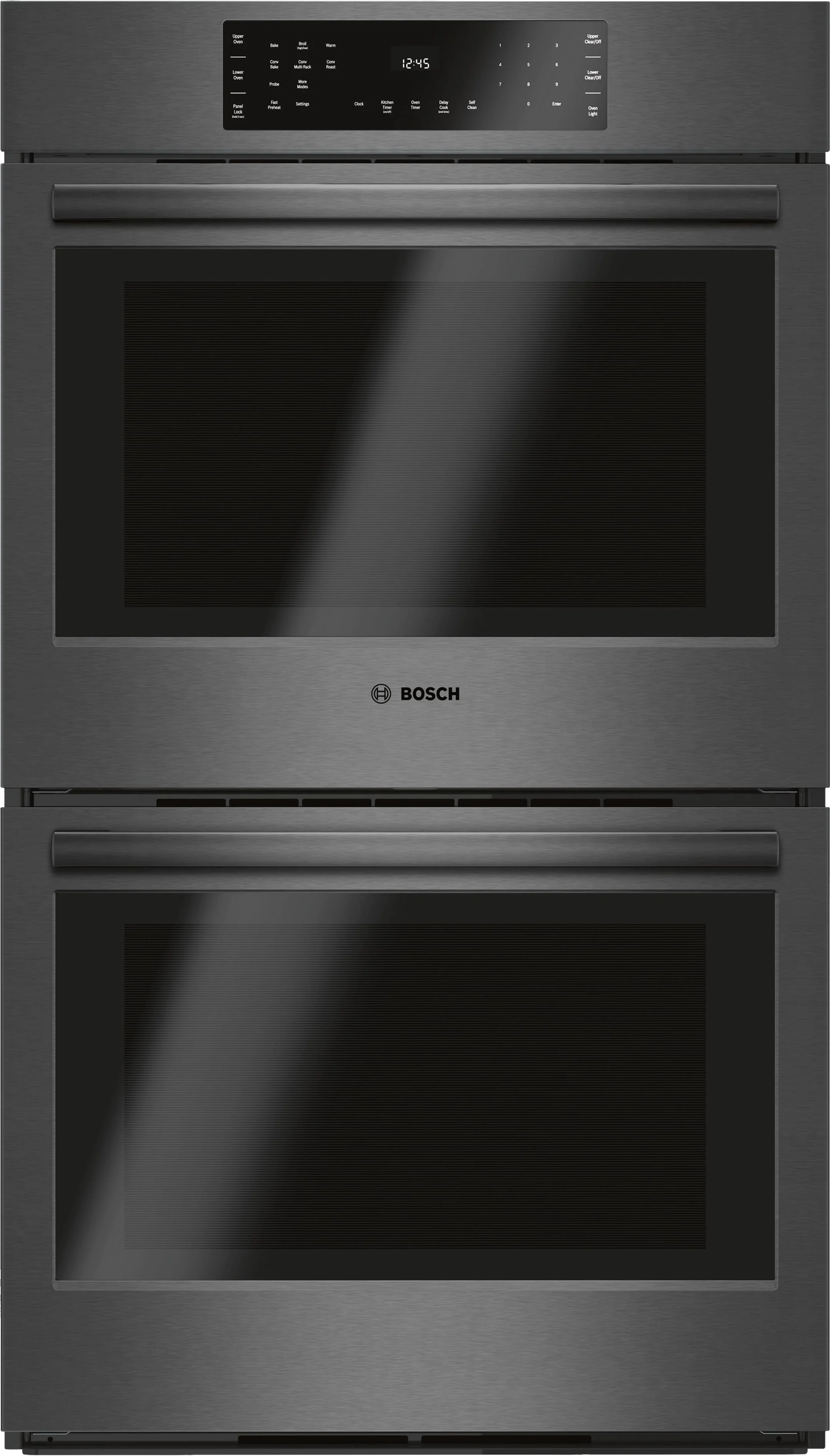 Bosch 800 Series 30" Black Stainless Steel Electric Double Wall Oven - Convection
