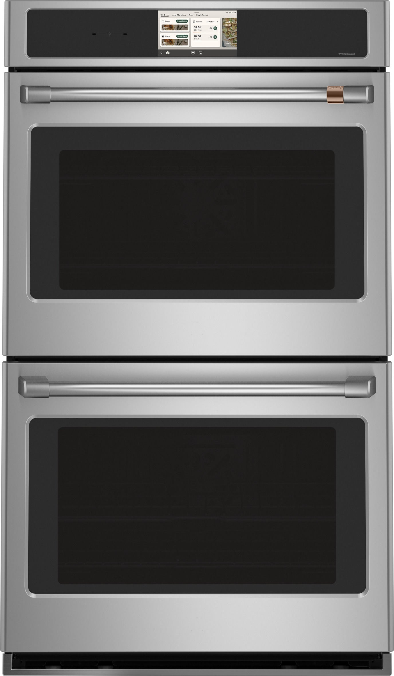 Cafe Professional Series 30 Inch Smart Built-In Convection Double Wall Oven with In-Oven Camera: Stainless