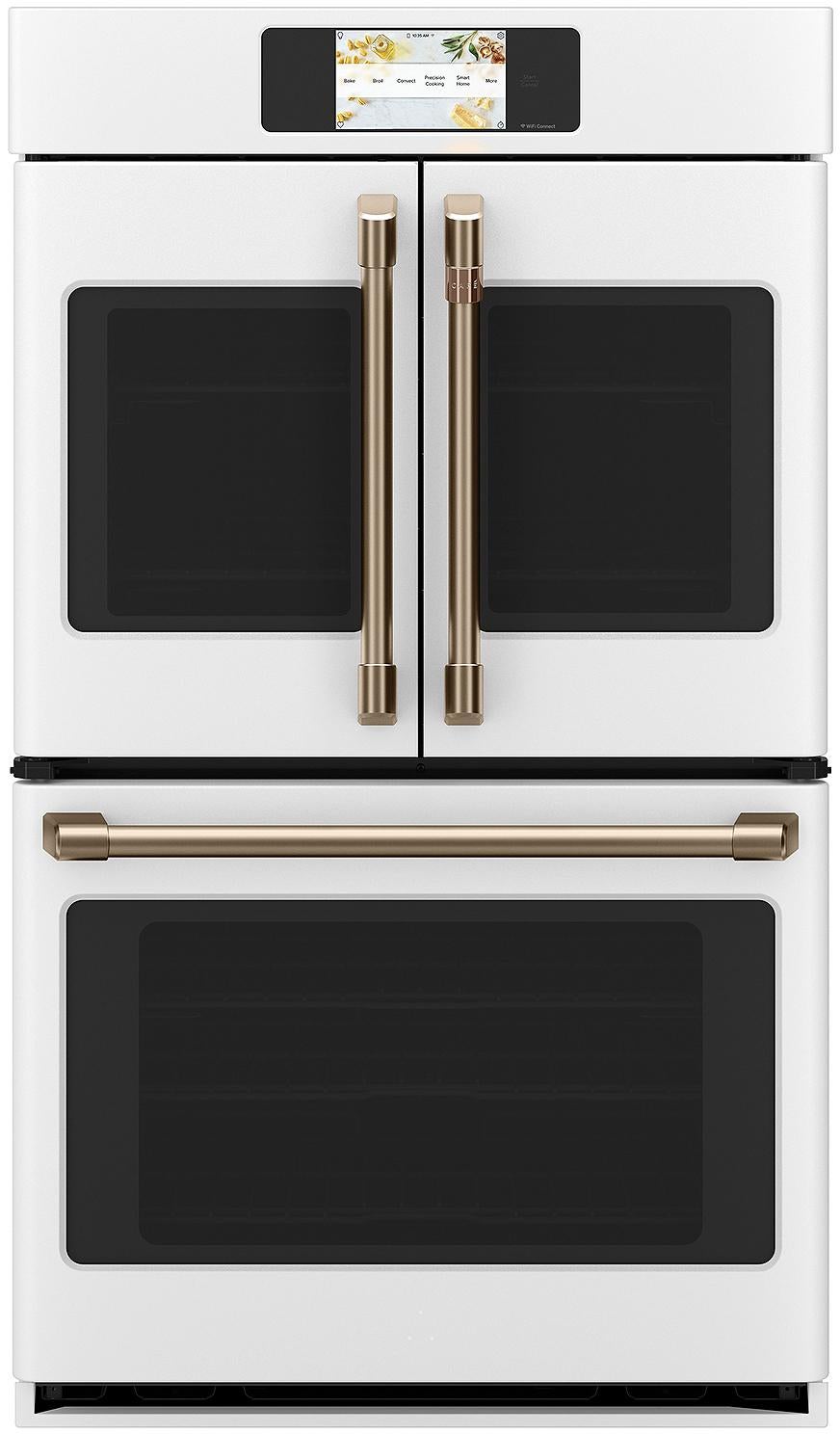 Cafe Professional 30" Matte White French Door Double Wall Oven - Convection