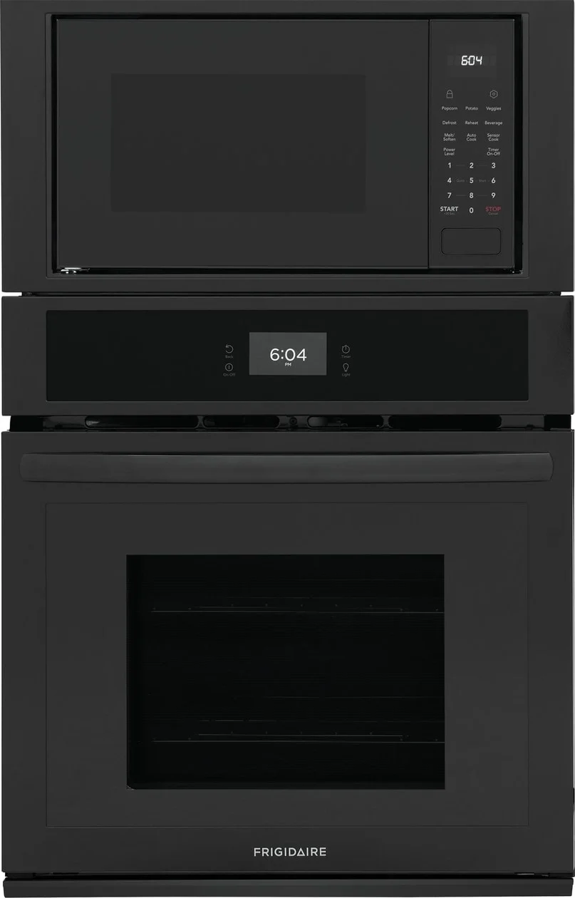 Frigidaire FCWM2727AB 27 Inch Black 5.4 cu. ft. Total Capacity Electric Double Wall Oven/Microwave Combo Oven