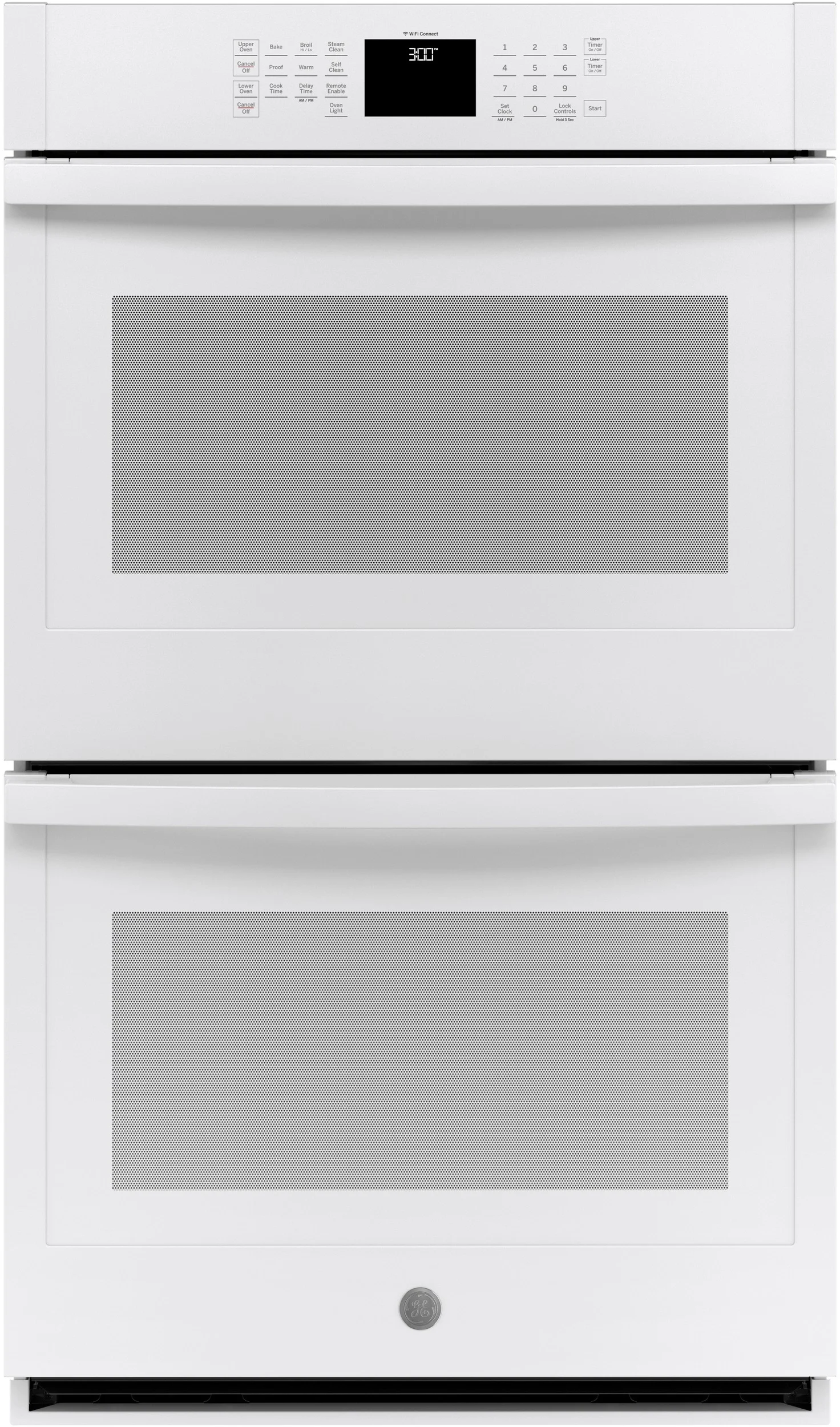 GE 30" White Electric Double Wall Oven