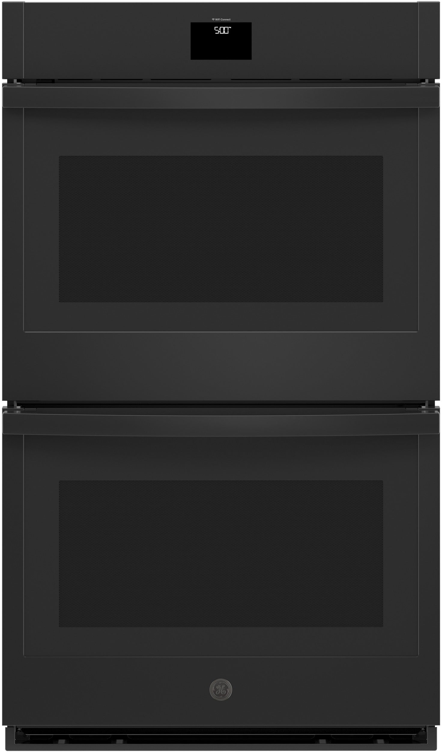 GE 30 Inch Smart Built-In Double Wall Oven with 10.0 cu. ft. Total Capacity, True European Convection, Air Fry, Temperature Probe, Hidden Bake Element, Proof Mode, LCD Display, Self Clean, Control Lock, and Sabbath Mode: Black