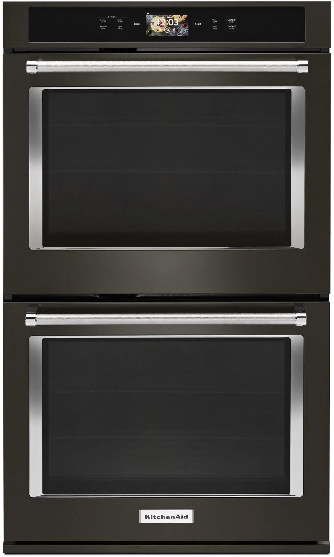 Kitchen Aid KitchenAid 30" 10.0 cu. ft. Black Stainless Steel Electric Double Wall Oven with