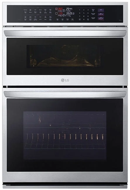 LG WCEP6427F 30 Inch Printproof Stainless Steel 6.4 cu. ft. Total Capacity Electric Double Wall Oven/Microwave Combo Steam Oven