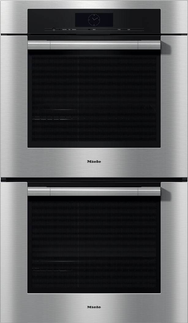 Miele H7780BP2CTS ContourLine Series 30 Inch Clean Touch Steel Electric Double Wall Oven